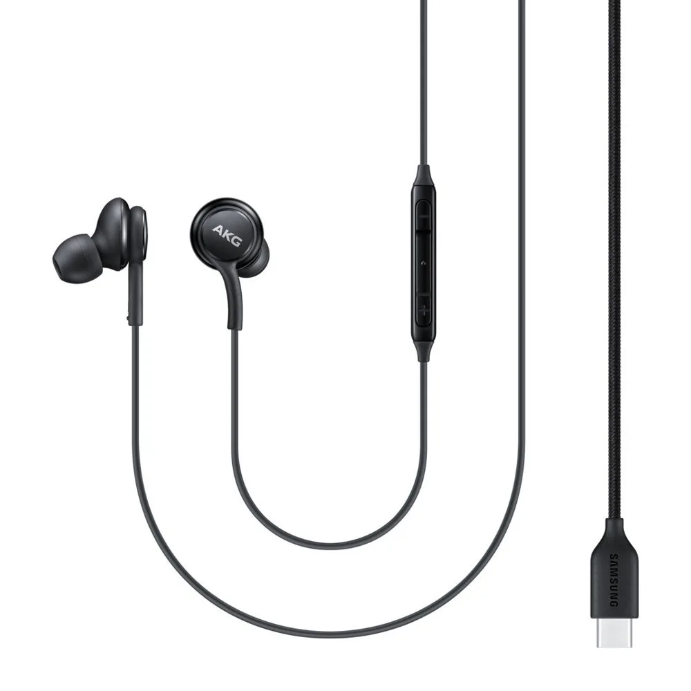 AKG vezetékes fülhallgató, USB-C csatlakozó, fekete