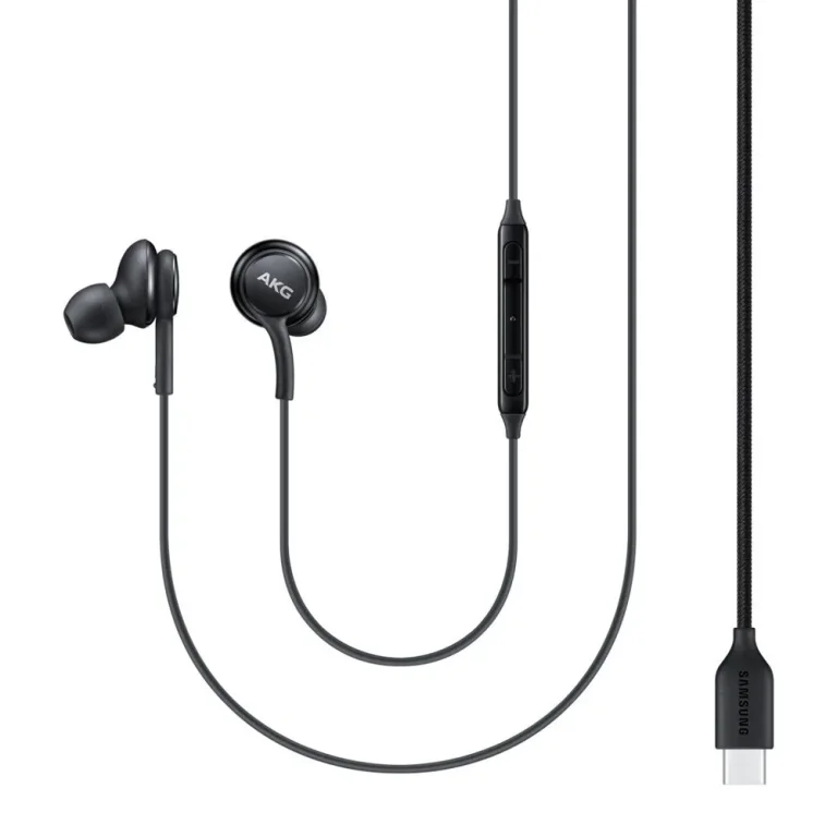 AKG vezetékes fülhallgató, USB-C csatlakozó, fekete