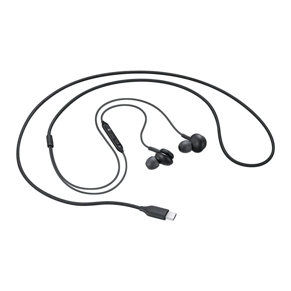 AKG vezetékes fülhallgató, USB-C csatlakozó, fekete