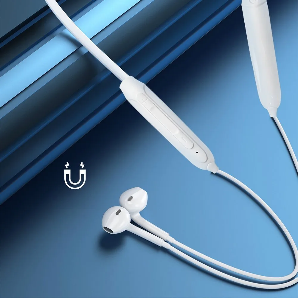 Magnetic Suction Wireless Bluetooth Earbuds, White 4