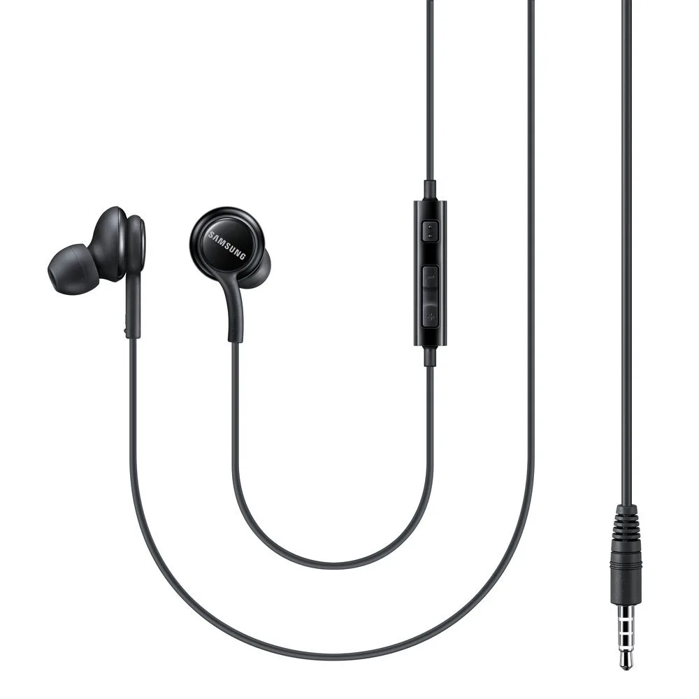 3,5 mm-es mini-jack fülhallgató távirányítóval és mikrofonnal, fekete