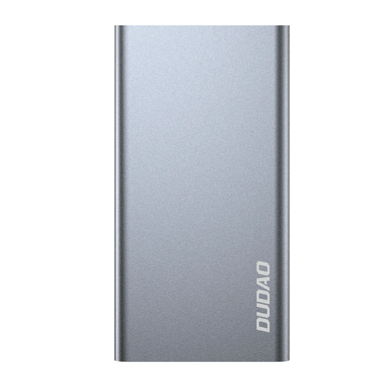 10000 mAh-s fém power bank töltöttségi szintjelzővel, ezüst