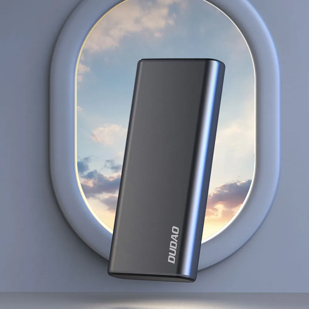 10000 mAh-s fém power bank töltöttségi szintjelzővel, ezüst 9
