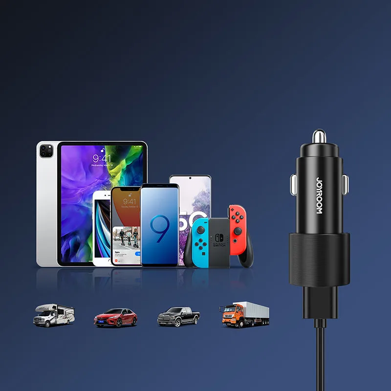 2x USB-Autoladegerät mit Hintergrundbeleuchtung, 24 W, schwarz 8
