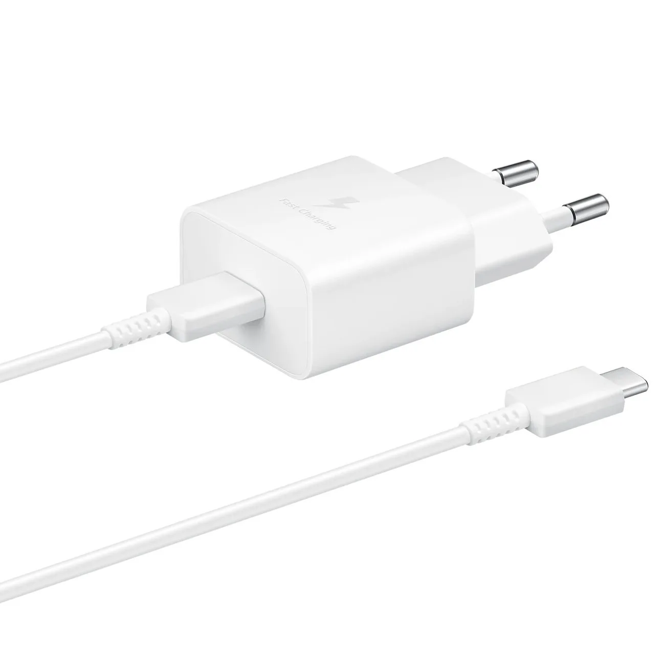 15 W-os PD AFC USB-C fali töltő + fehér USB-C kábel
