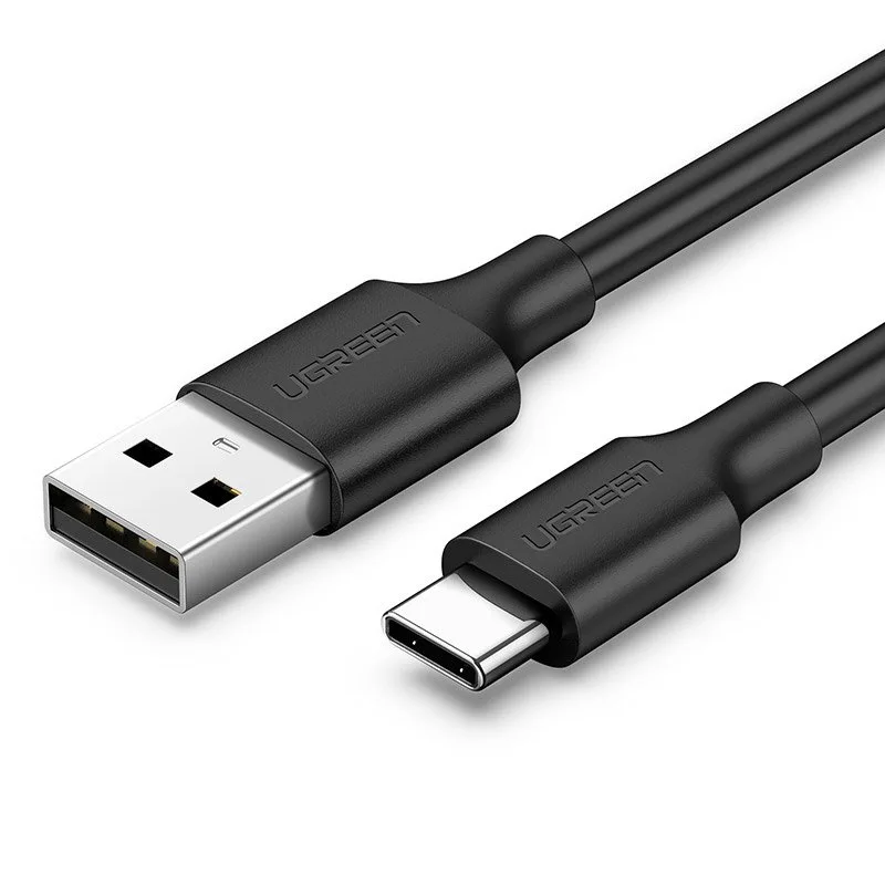 USB–USB-C kábel, 2 A, 0,5 m, fekete