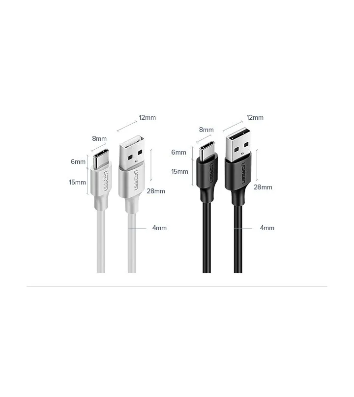 Cablu USB-C, 2A, 0,5 m, negru 10