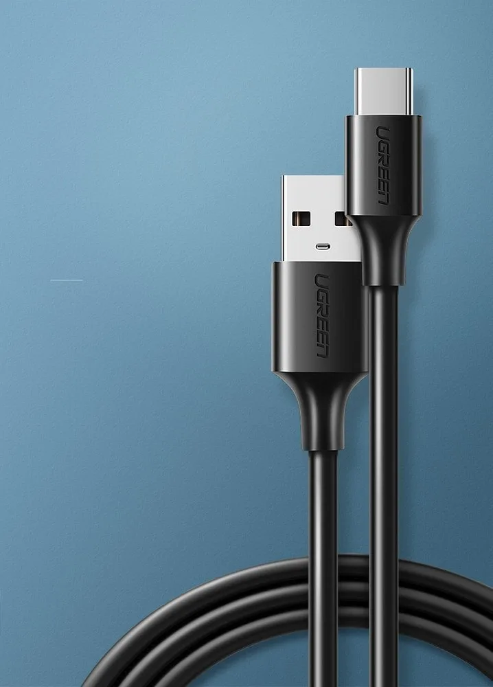 USB–USB-C kábel, 2 A, 0,5 m, fekete 2