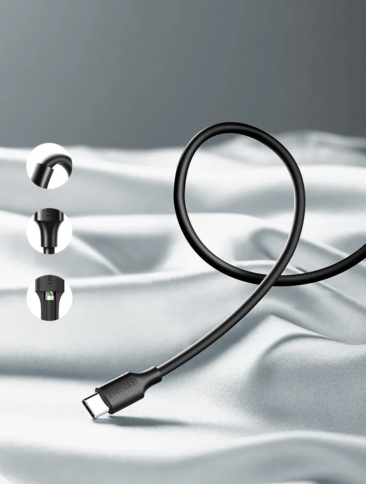 USB–USB-C kábel, 2 A, 0,5 m, fekete 7