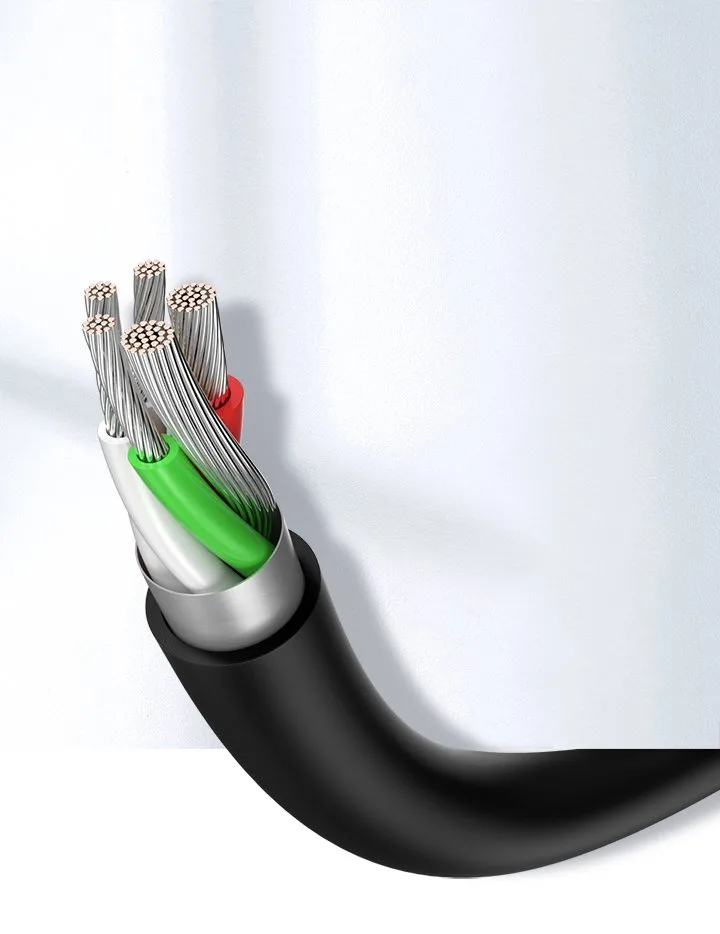 USB–USB-C kábel, 2 A, 0,5 m, fekete 8