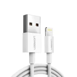 Cablu USB-Lightning MFi pentru iPhone, 1 m, 2,4 A, alb