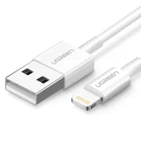Cablu USB-Lightning MFi pentru iPhone, 1 m, 2,4 A, alb 2