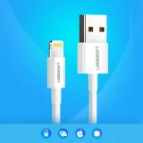Cablu USB-Lightning MFi pentru iPhone, 1 m, 2,4 A, alb 3