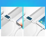 Cablu USB-Lightning MFi pentru iPhone, 1 m, 2,4 A, alb 5