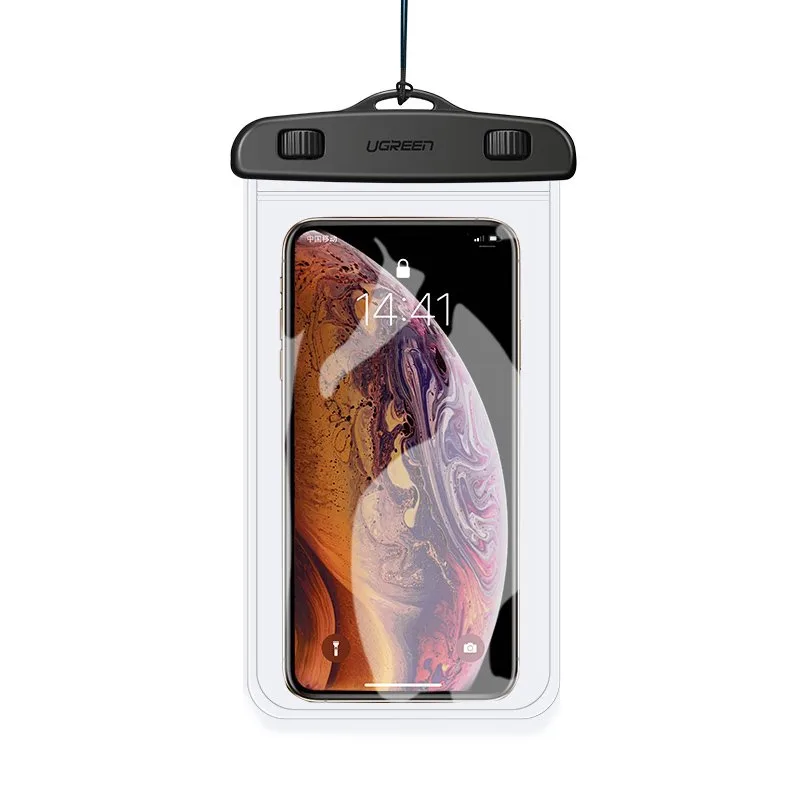 Waterproof phone case with lanyard, IPX8 rated up to 30m, black 2