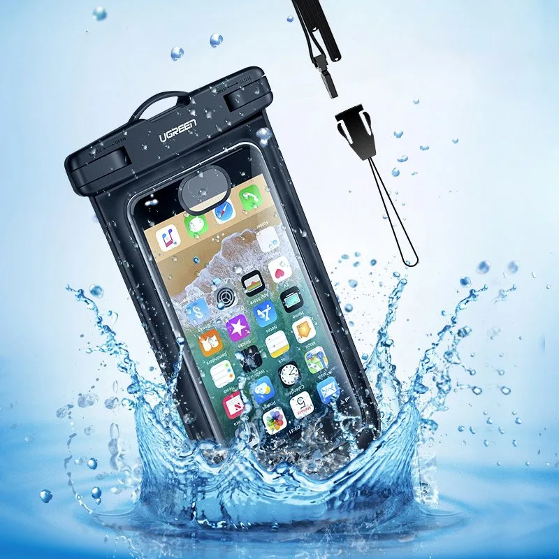 Waterproof phone case with lanyard, IPX8 rated up to 30m, black 7