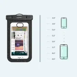 Vodootporna futrola za telefon s trakom za nošenje oko vrata, IPX8 do 30 m, crna 9