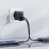 Ładowarka sieciowa USB-C USB 32W PPS PD QC 3.0 AFC FCP czarny 4