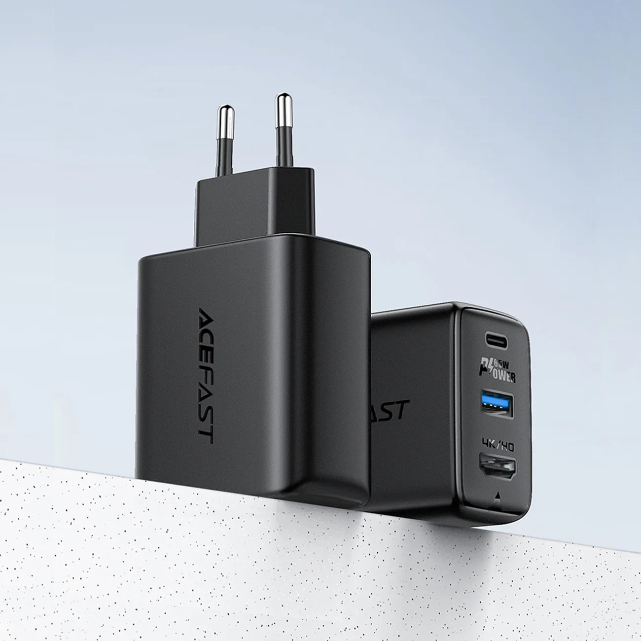 2w1 Ładowarka sieciowa z kablem USB-C + przejściówka adapter USB-C - HDMI 4K czarna 6