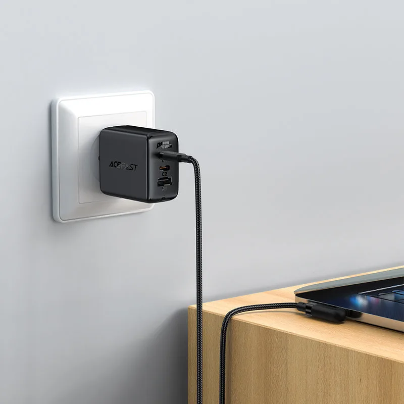 Kabel przewód kątowy w oplocie USB-C 100W 20V 5A 2m czarny 3