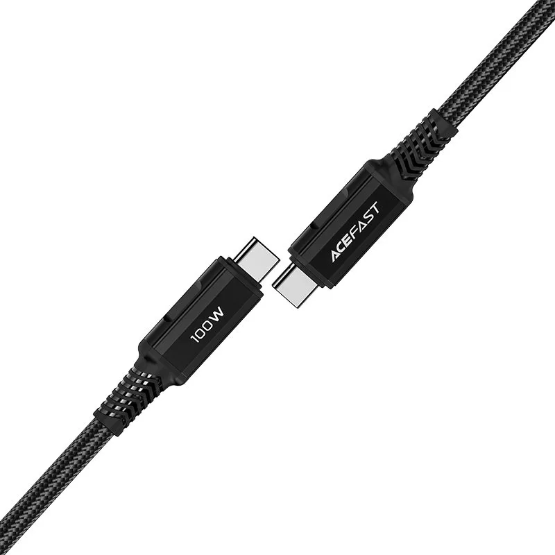 Pleteni USB-C kabel, 100W, 20V, 5A, 2m, crni 3