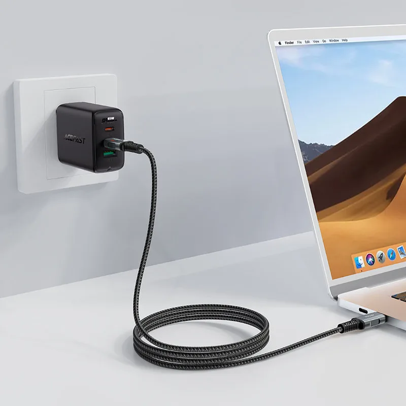 Pleteni USB-C kabel, 100W, 20V, 5A, 2m, crni 4