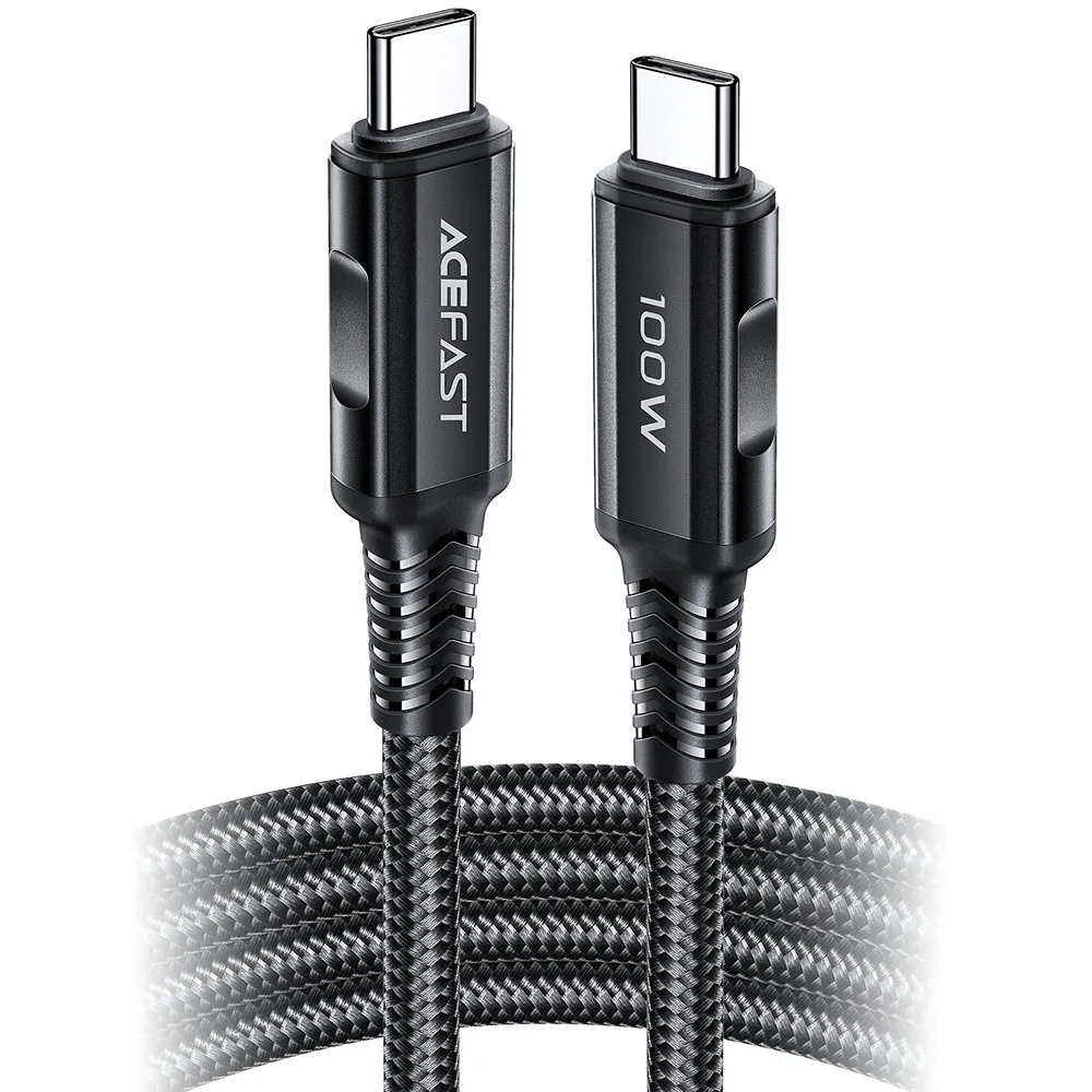 Pleteni USB-C kabel, 100W, 20V, 5A, 2m, crni 6