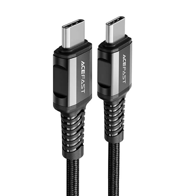 Kabel przewód w oplocie USB-C 60W 20V 3A 1.2m czarny Kabel przewód w oplocie USB-C 60W 20V 3A 1.2m czarny