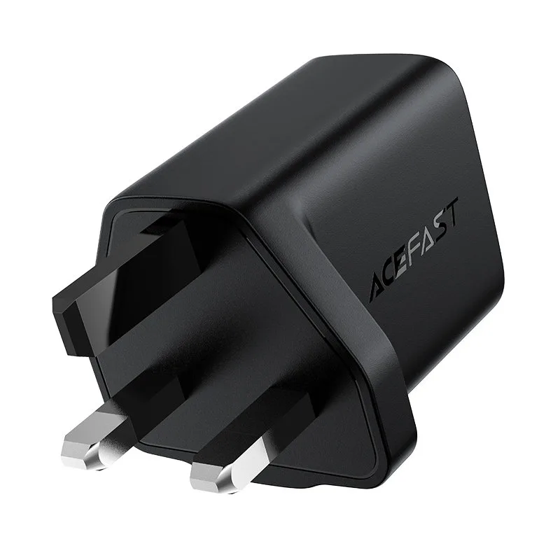 GaN USB-C 30 W Q3 3.0 AFC FCP brit csatlakozós fali töltő, fehér 3