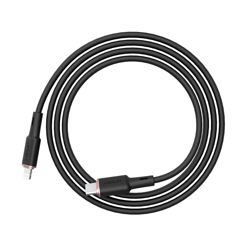 Cablu USB-C la Lightning certificat MFI pentru iPhone, 30 W, 3 A, 1,2 m, negru 3