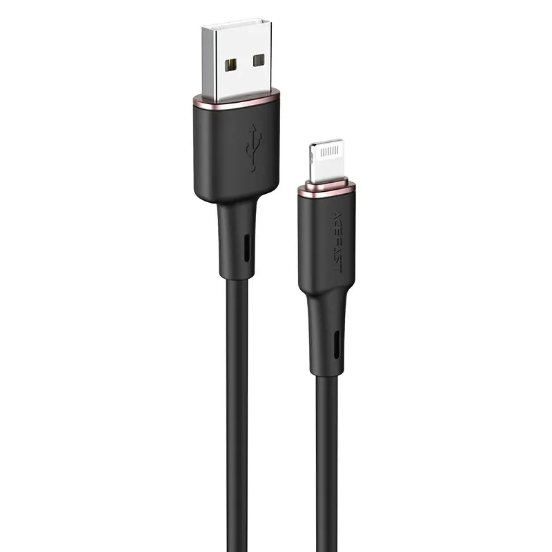Cablu USB-C la Lightning certificat MFI pentru iPhone, 2,4 A, 1,2 m, negru Cablu USB-C la Lightning certificat MFI pentru iPhone, 2,4 A, 1,2 m, negru