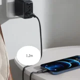Kabel przewód do iPhone MFI USB - Lightning 2.4A 1.2m czarny 11