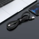 Kabel przewód do iPhone MFI USB - Lightning 2.4A 1.2m czarny 4