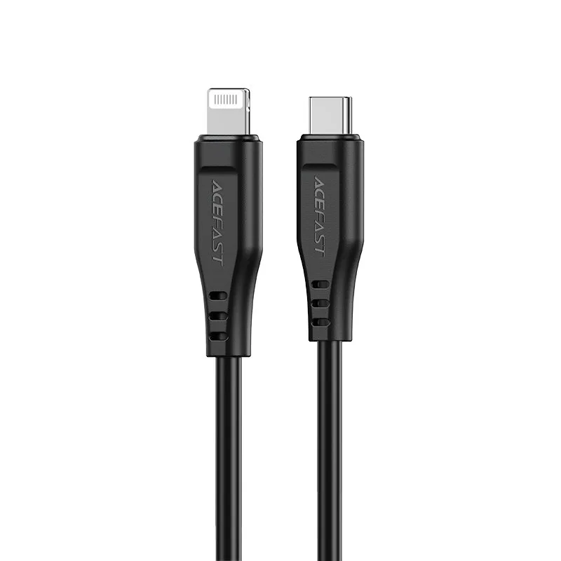 MFI-certified USB-C to Lightning cable for iPhone, 30W, 3A, 1.2m, black MFI-certified USB-C to Lightning cable for iPhone, 30W, 3A, 1.2m, black