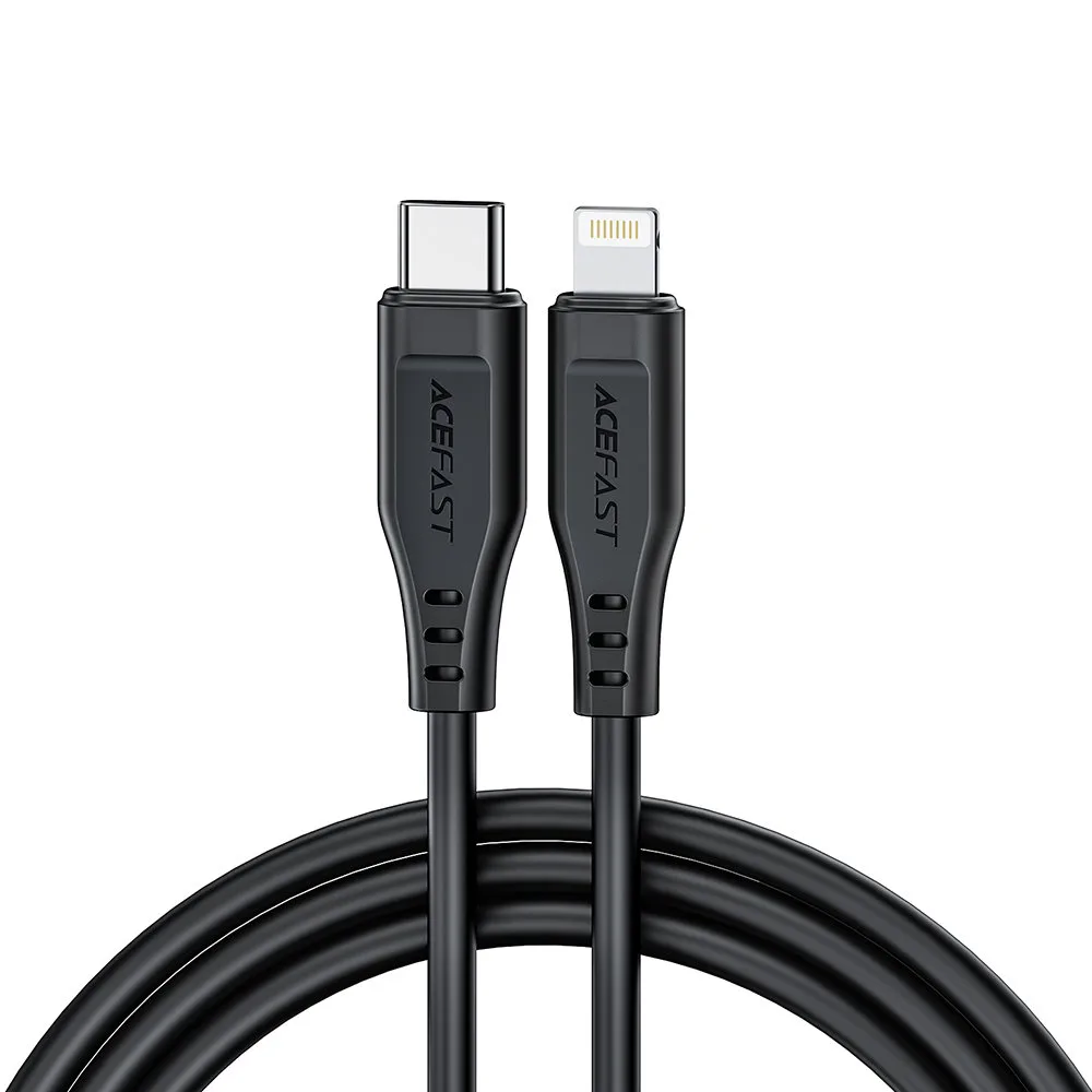 MFI-certified USB-C to Lightning cable for iPhone, 30W, 3A, 1.2m, black 8