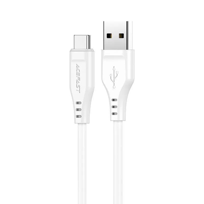 USB–USB-C 3A 1,2 m-es kábel, fehér
