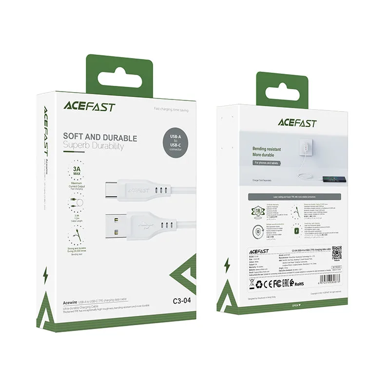 USB to USB-C 3A 1.2m cable, white 5