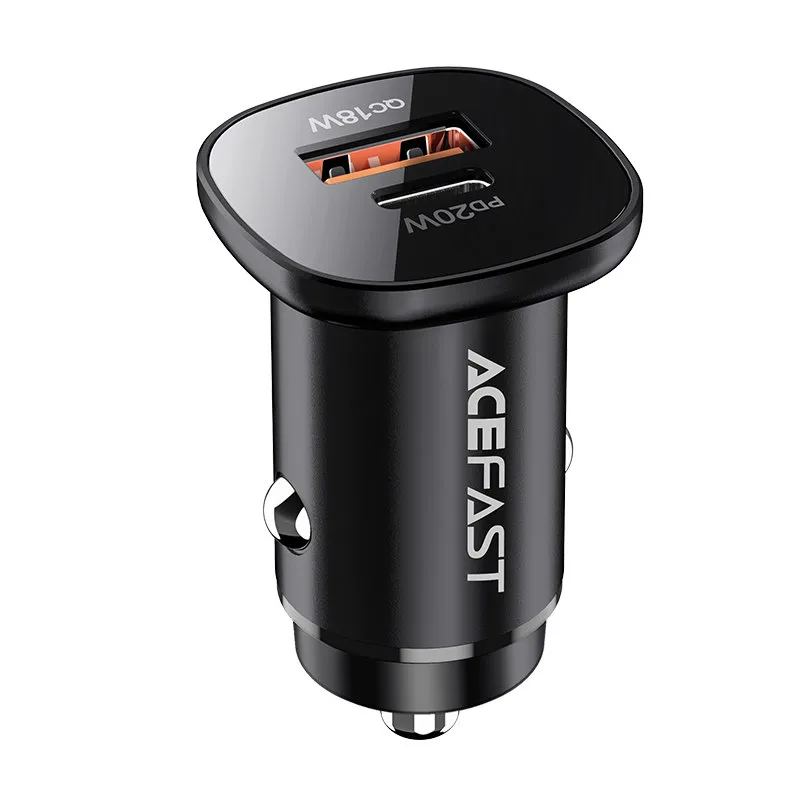 38W USB-C USB Power Delivery QC 3.0 punjač za automobil, crni 2