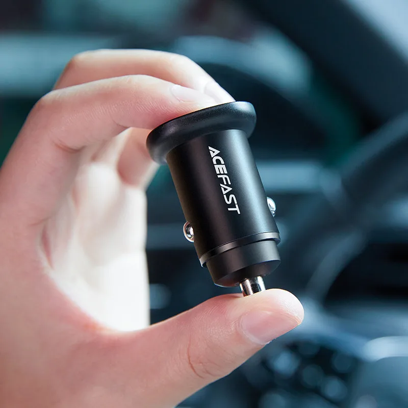 38W USB-C USB Power Delivery QC 3.0 punjač za automobil, crni 6