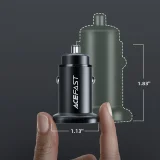 38 W USB-C USB Power Delivery QC 3.0 nabíjačka do auta, čierna 9