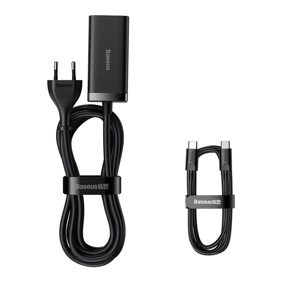 Rýchla univerzálna nabíjačka GaN do zásuvky 2x USB-C 2x USB 100 W QC 4.0+ AFC čierna 8