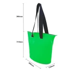 Vízálló PVC strandtáska vállpánttal, 11 l – zöld 2