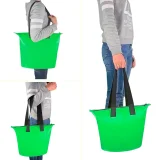 Vízálló PVC strandtáska vállpánttal, 11 l – zöld 4