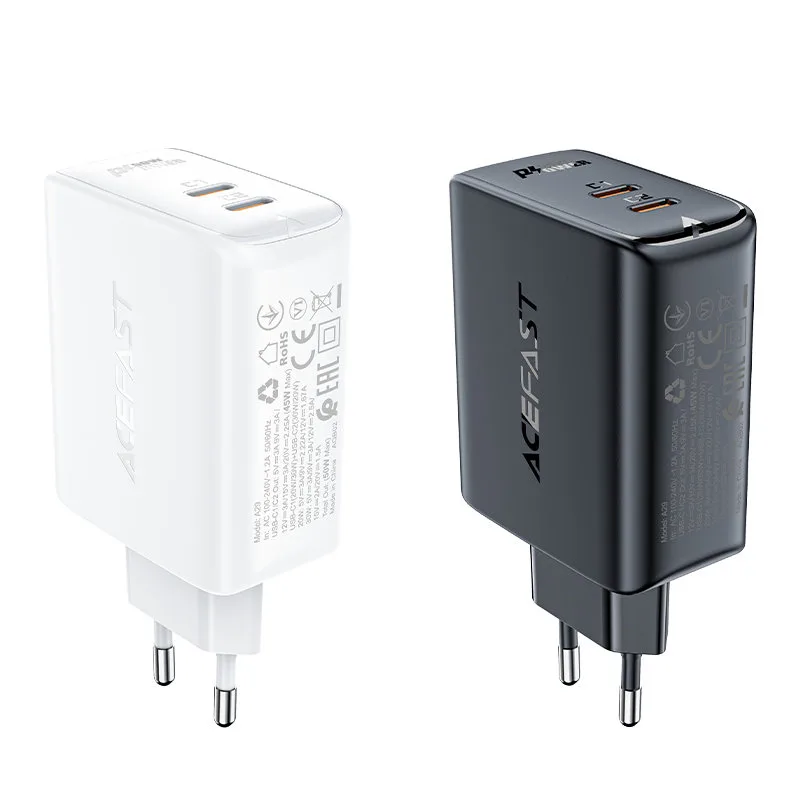 Ładowarka sieciowa A29 GaN dwa porty USB-C PD 50W czarny 3