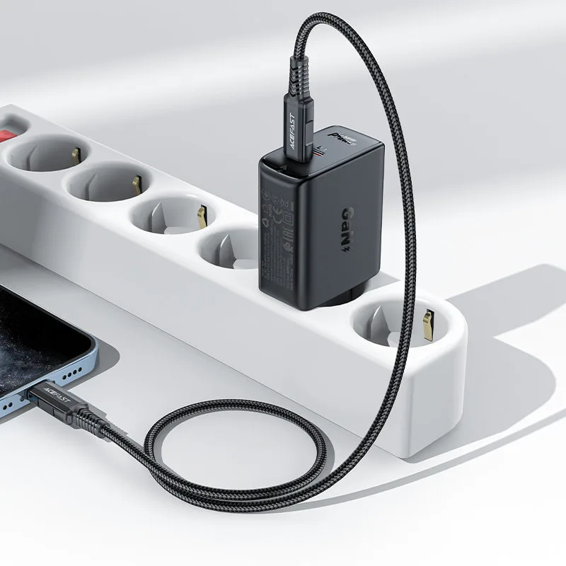 Ładowarka sieciowa A29 GaN dwa porty USB-C PD 50W czarny 4
