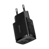 Kompaktni zidni punjač 2x USB 10,5 W, crni 7