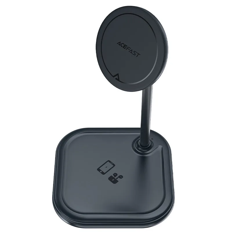2-u-1 Qi bežični punjač i stalak za iPhone i Apple AirPods E6, crna 4