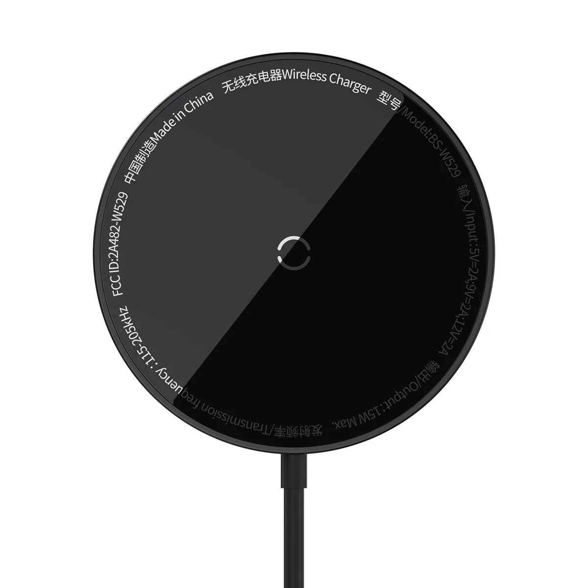MagSafe Simple Mini3 15W Small Wireless Phone Charger, Black 2
