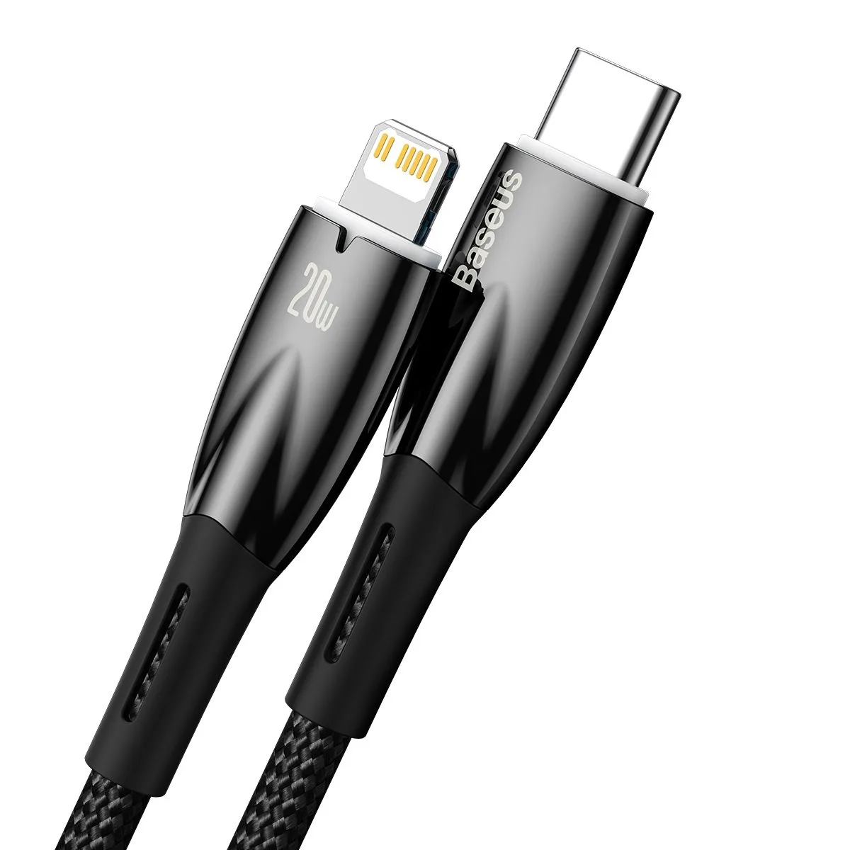iPhone USB-C – Lightning gyors töltőkábel 480 Mb/s PD 20 W 2 m fekete 2