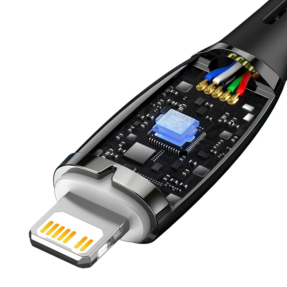 iPhone USB-C – Lightning gyors töltőkábel 480 Mb/s PD 20 W 2 m fekete 7